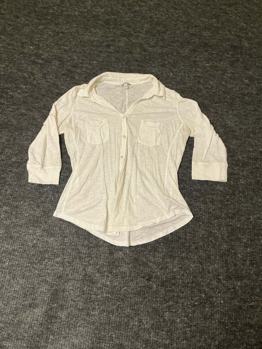 Express White Button Up Pocket Shirt Size L